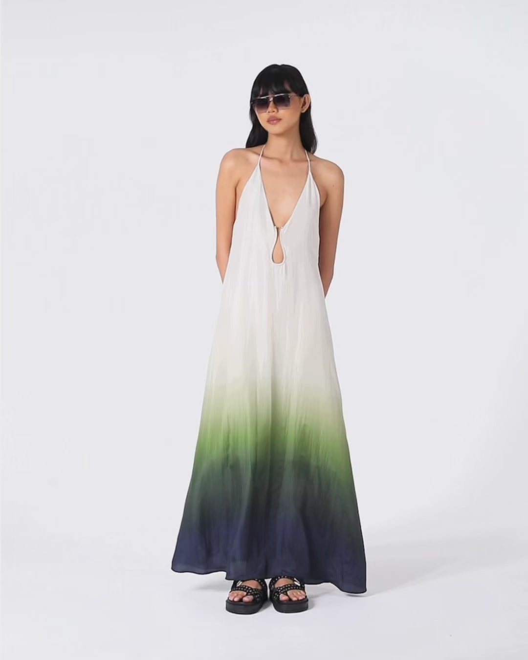 magali pascal dress green SS21 Campaign