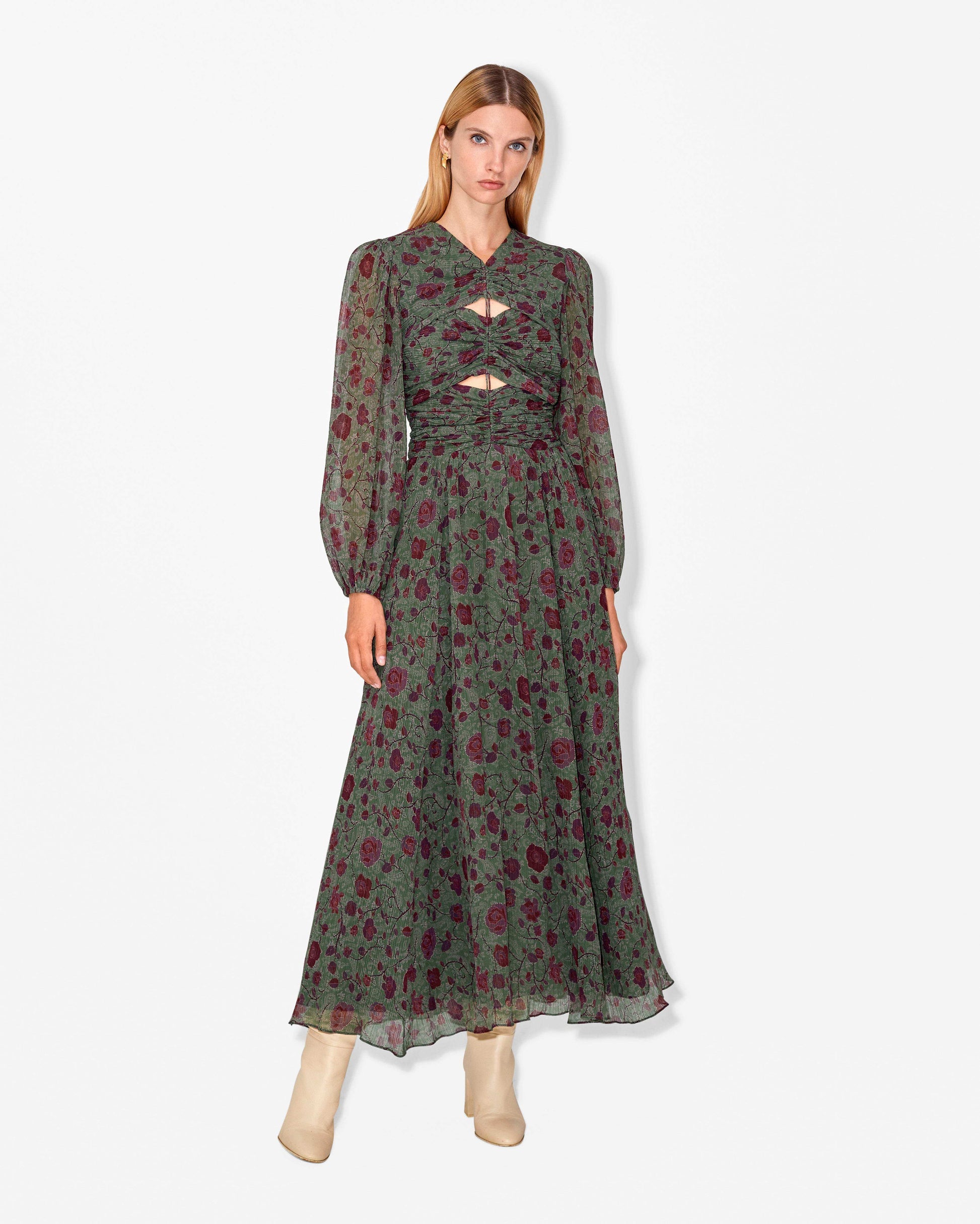 magali pascal dress green LAST SONG DRESS
