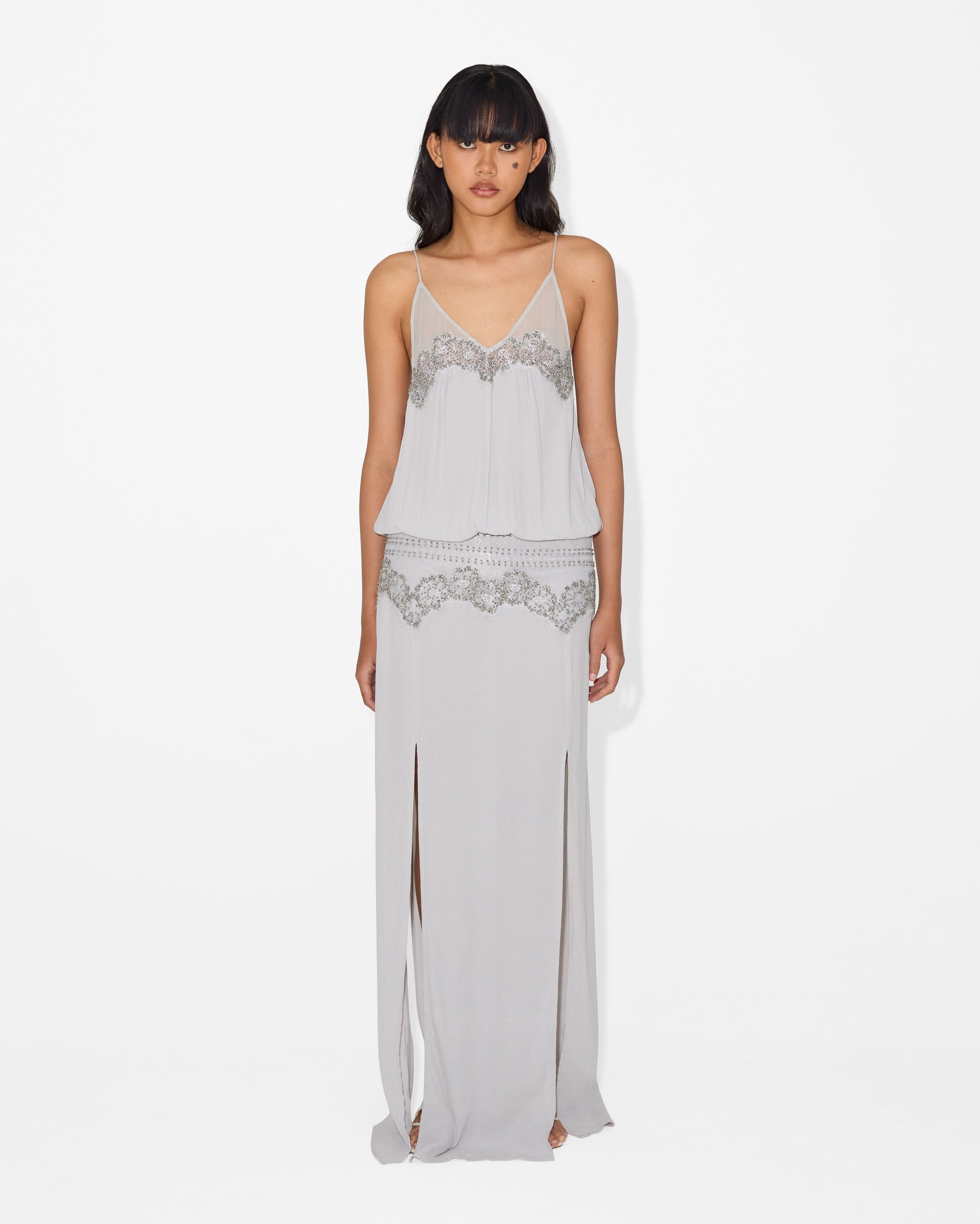 gatsby dress silver Vegas Grey Silver Flapper Dress Slip Included 1920s Vintage inspired Great Gatsby Art Deco Charleston Downton Abbey Bridesmaid Wedding