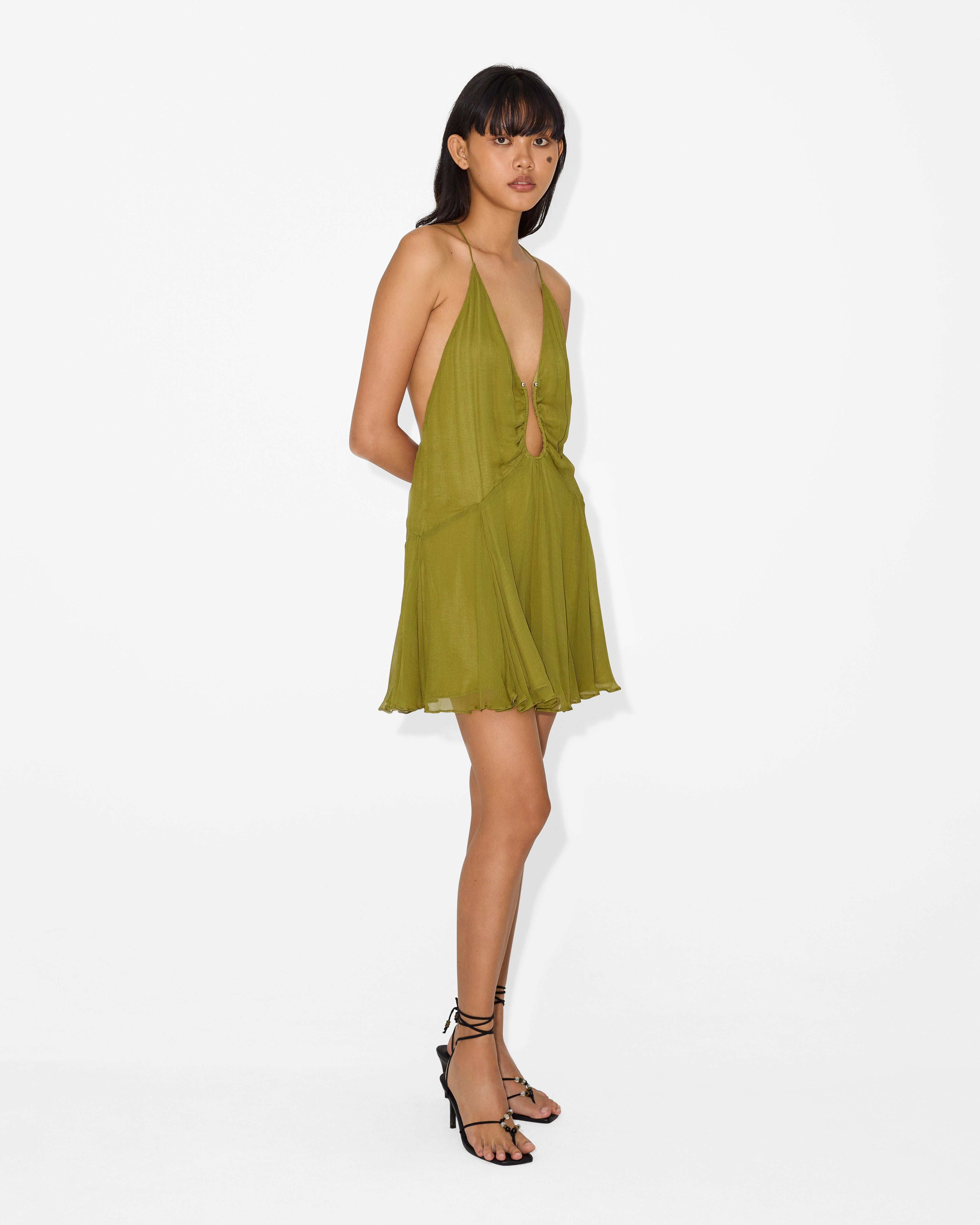 magali pascal green dress MOREA DRESS