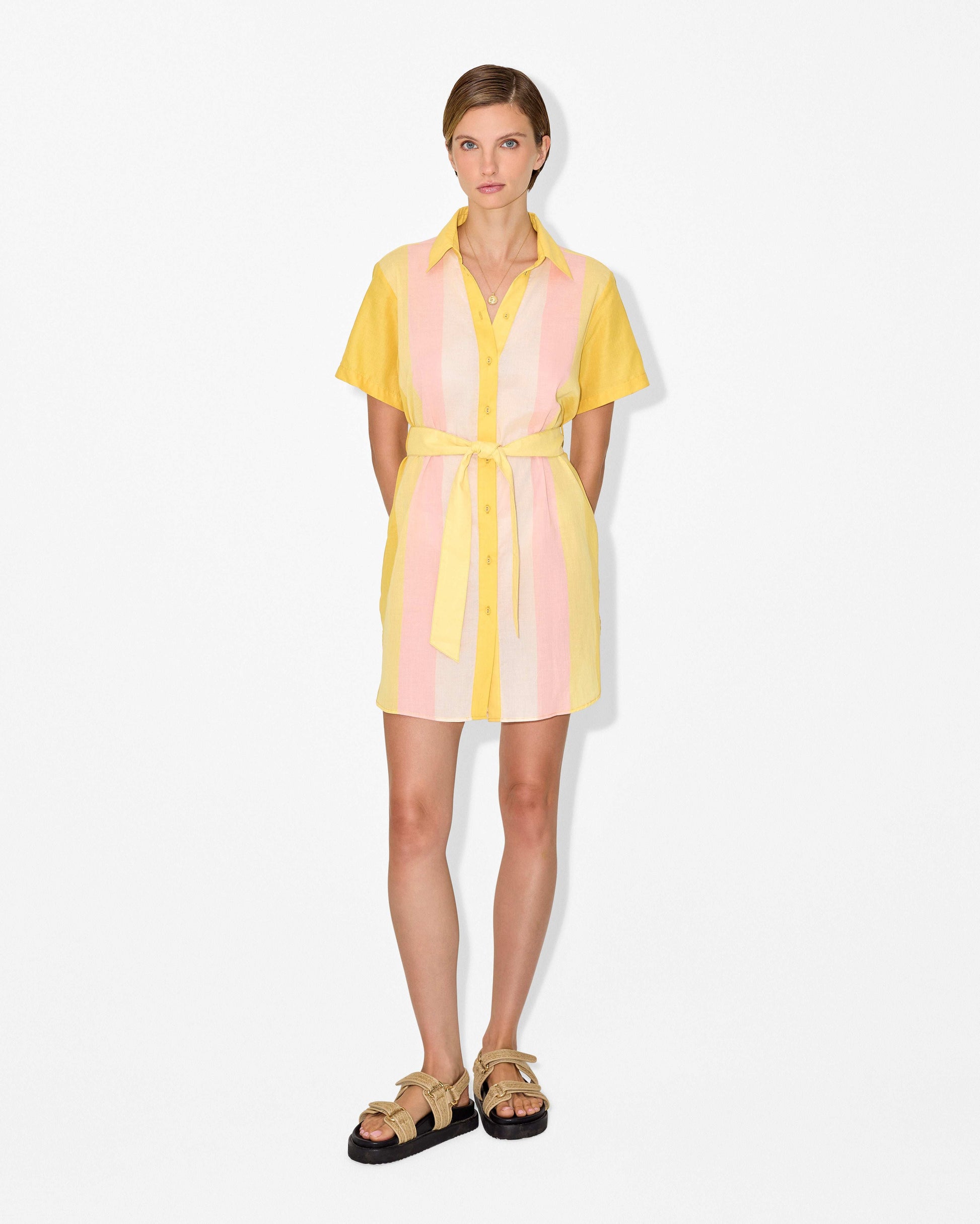 magali pascal shirt dress Seaside sophistication: the La Mer Shirt Dress is one of SUR MER highlights, featuring ocean inspired embroidery details throughout